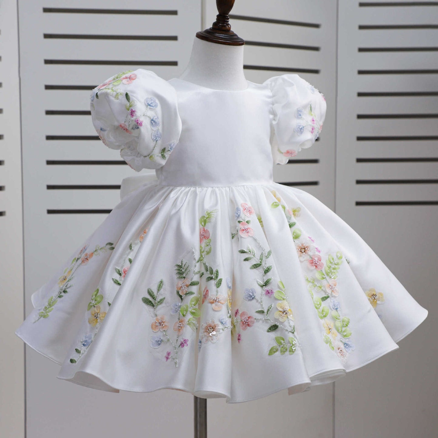 Handcrafted Floral Bouquet Children's Dress  - W6094