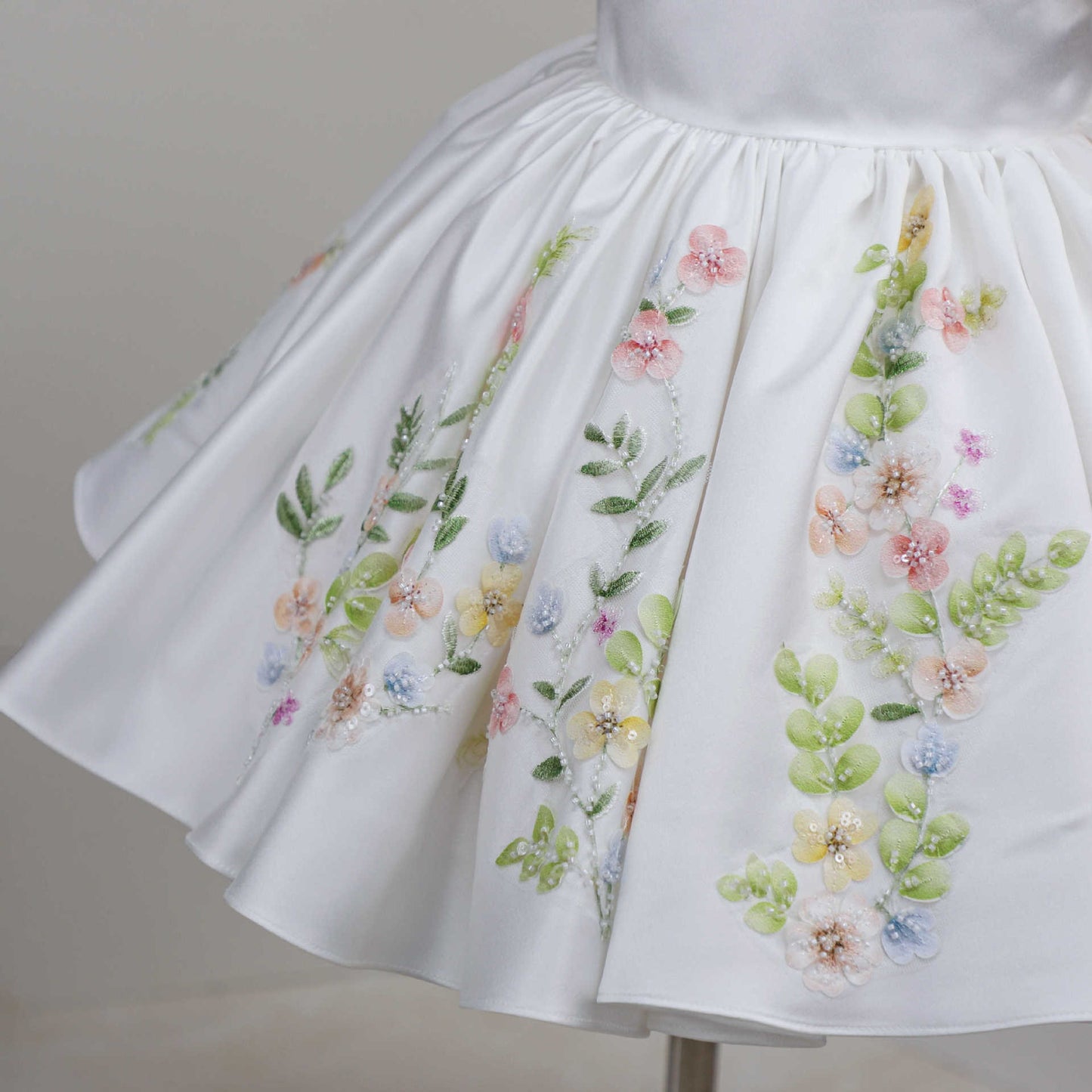 Handcrafted Floral Bouquet Children's Dress  - W6094