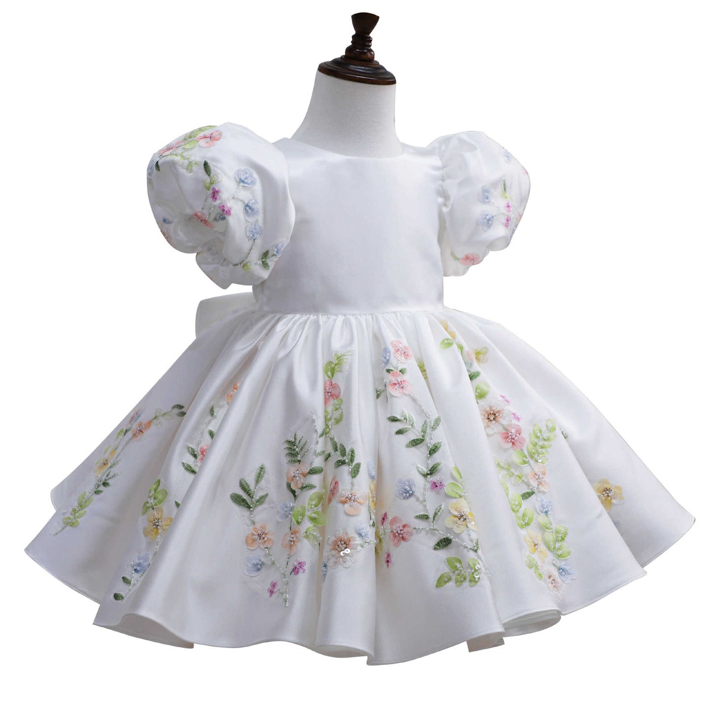 Handcrafted Floral Bouquet Children's Dress  - W6094